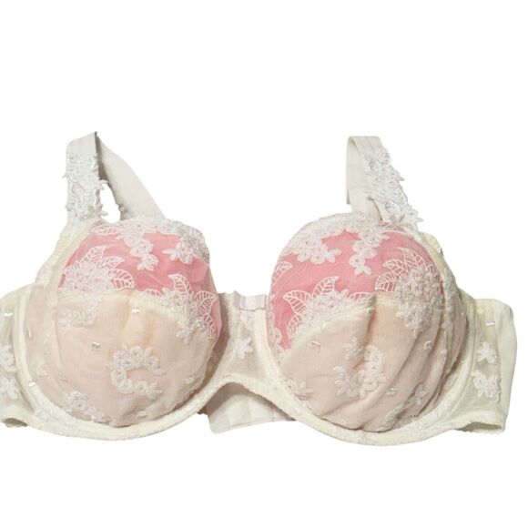 Prima Donna 38C Embroidered Unlined Underwire Support Bra 16-1880 White - Picture 1 of 11